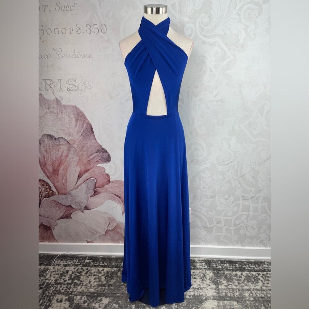 Abyss By Abby blue wrap top dress XS